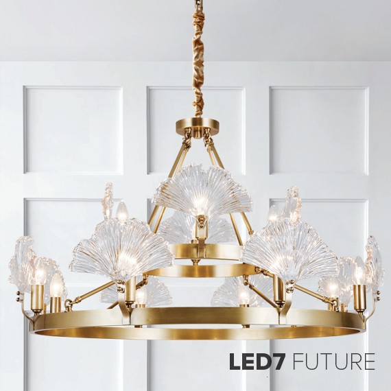 Loft Industry Modern - Lotus Rib Chandelier